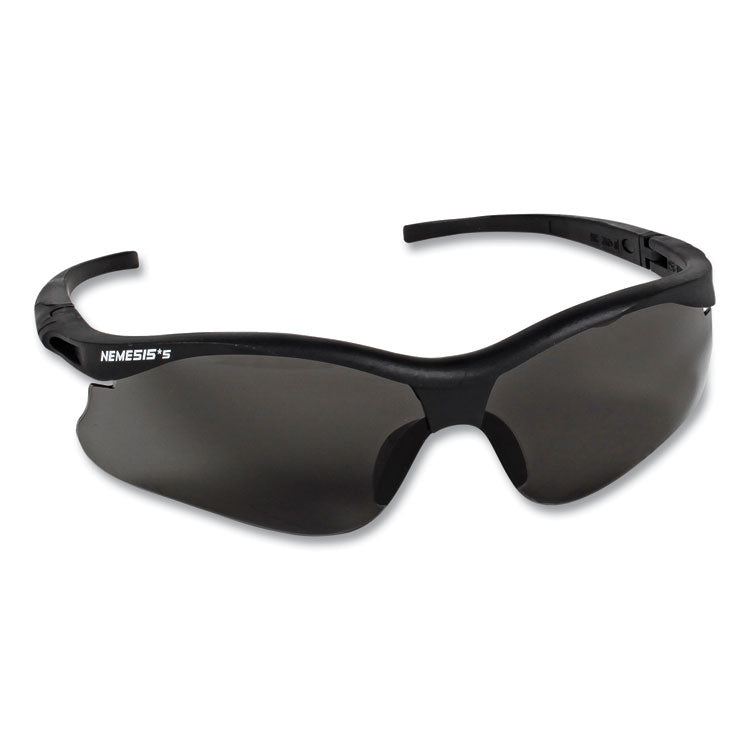 Nemesis Safety Glasses, Black Half Frame, Smoke Dual Lens, 12/Box