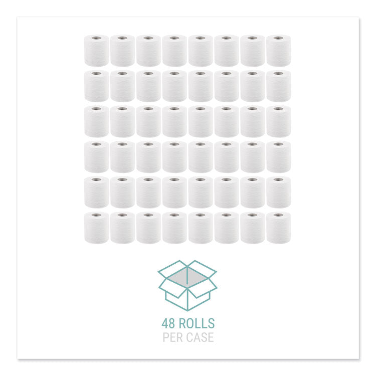 Bath Tissue, Individually Wrapped Rolls, Septic Safe, 2-Ply, White, 500 Sheets/Roll, 48 Rolls/Carton