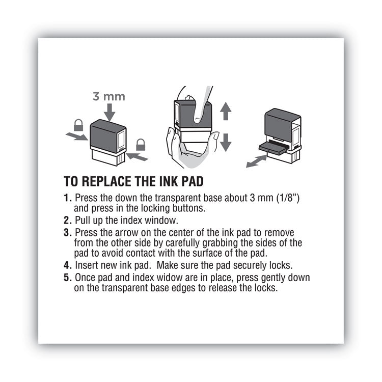 Replacement Ink Pad for 2000PLUS 1SI40PGL and 1SI40P, 2.38" x 0.25", Blue