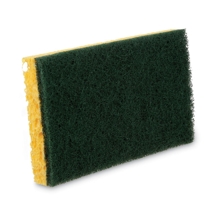 Niagara Medium Duty Scrubbing Sponge 74N, 3.6 x 6, 1" Thick, Yellow/Green, 20/Carton