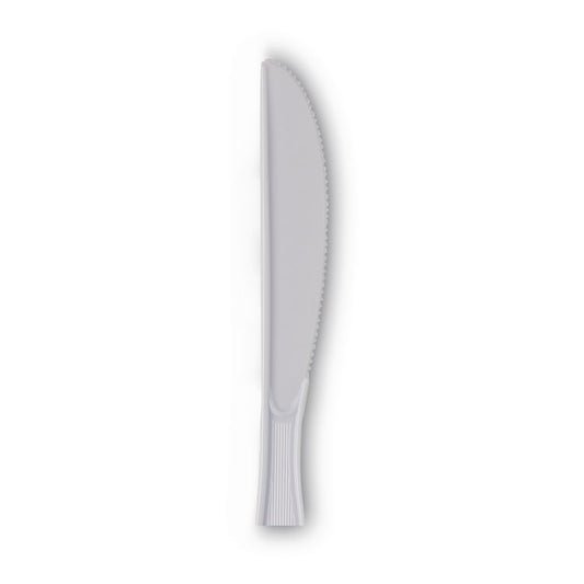 Plastic Cutlery, Heavy Mediumweight Knife, White, 1,000/Carton