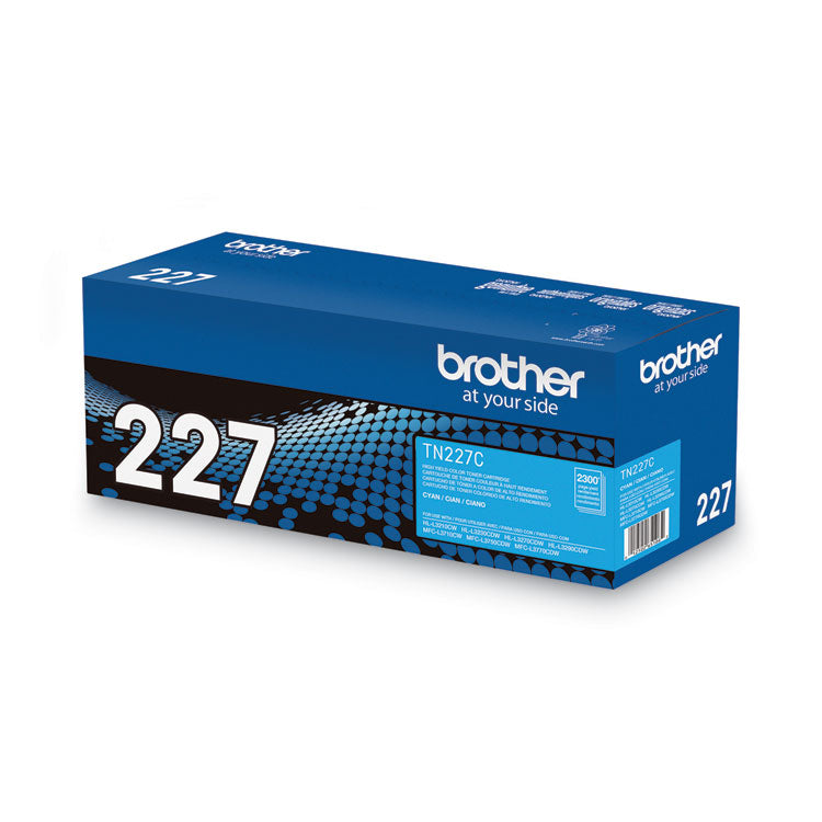 TN227C High-Yield Toner, 2,300 Page-Yield, Cyan
