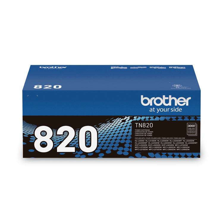 TN820 Toner, 3,000 Page-Yield, Black
