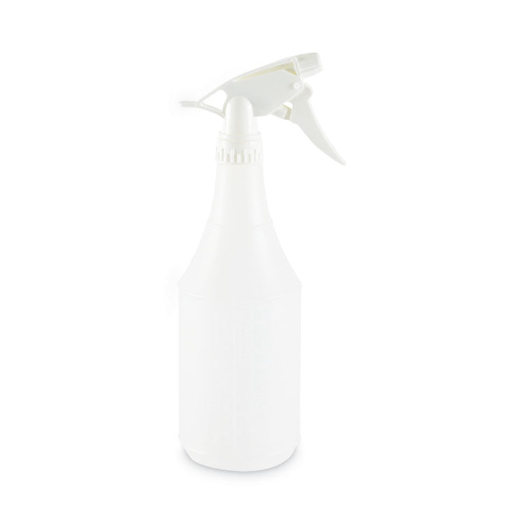 Embossed Plastic Spray Bottle, 24 oz, Clear, 24/Carton
