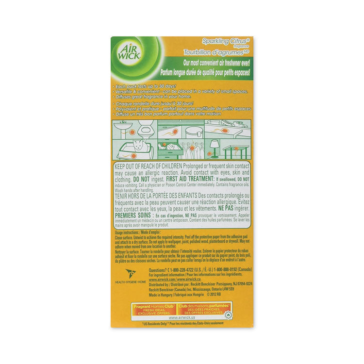 Stick Ups Air Freshener, 2.1 oz, Sparkling Citrus, 12/Carton