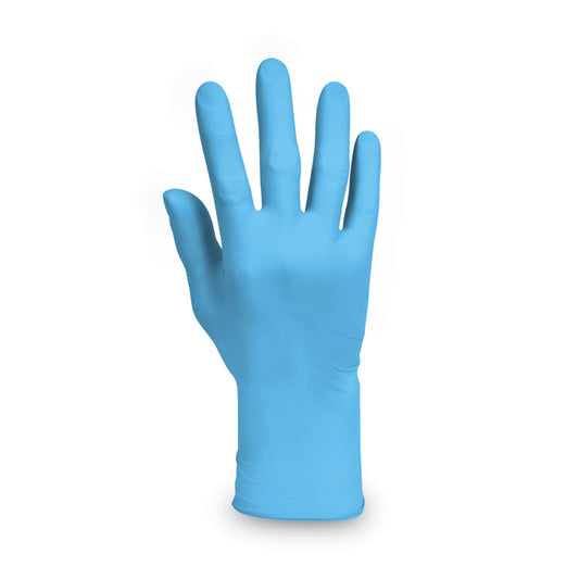 G10 Comfort Plus Blue Nitrile Gloves, Powder-Free, Large, 4 mil Thick, 9.5" Long, Light Blue, 100/Box