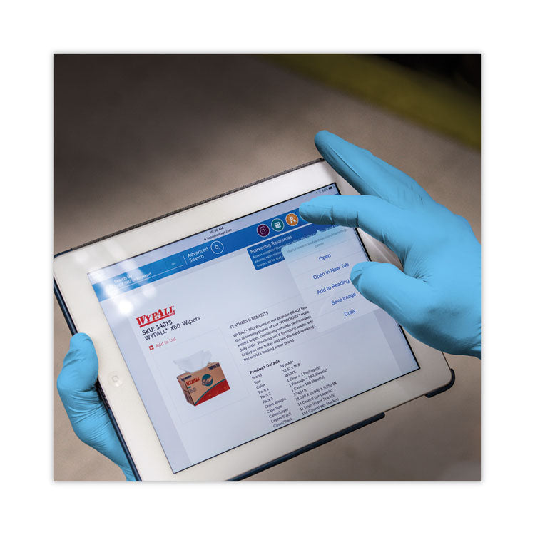 G10 Comfort Plus Blue Nitrile Gloves, Powder-Free, Small, 4 mil Thick, 9.5" Long, Light Blue, 100/Box