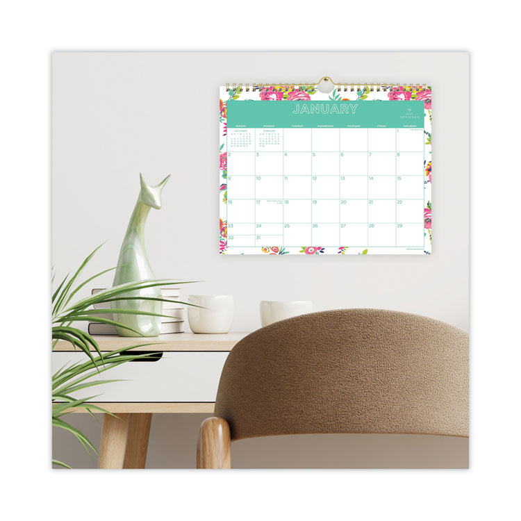 Day Designer Peyton Wall Calendar, Floral Artwork, 11 x 8.75, White/Multicolor Sheets, 12-Month (Jan to Dec): 2026