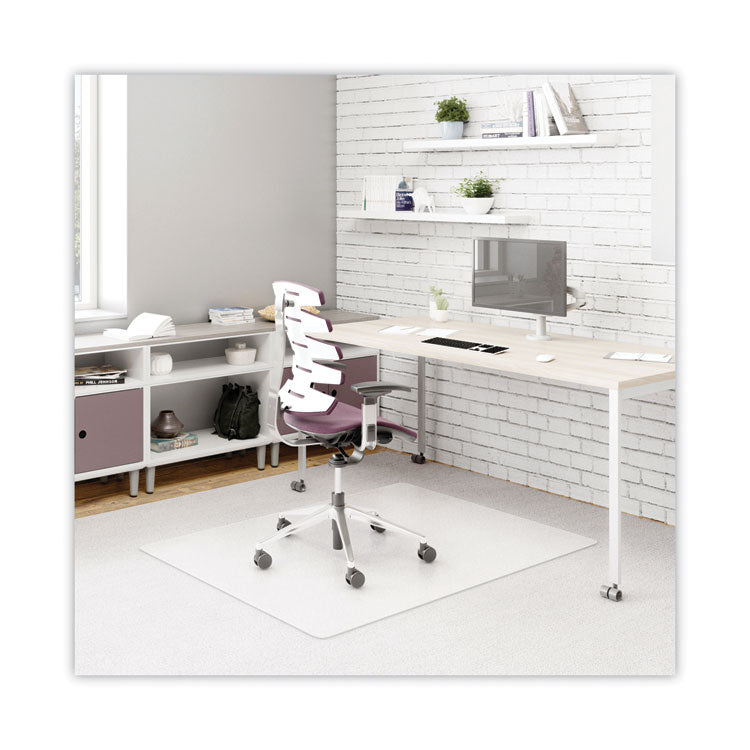 DuraMat Moderate Use Chair Mat for Low Pile Carpeted Floors, Rectangular, Beveled Edges, 45" x 53", Clear, Ships Flat