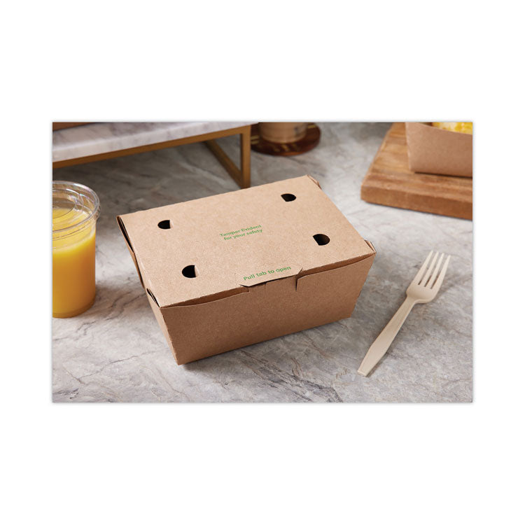 EarthChoice Tamper Evident OneBox Paper Box, 7.6 x 5.7 x 3.3, Brown, 160/Carton