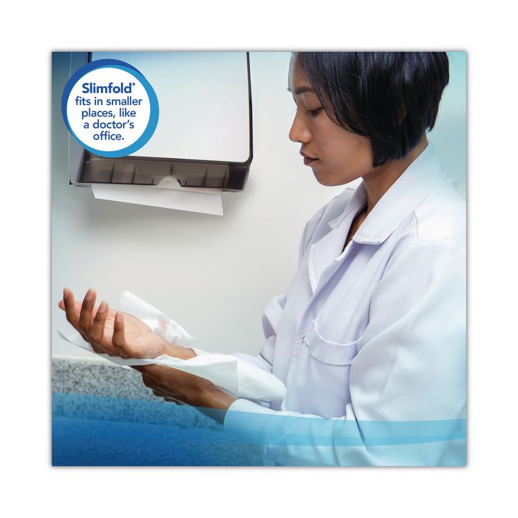 Slimfold Towels, 1-Ply, 7.5 x 11.6, White, 90/Pack, 24 Packs/Carton