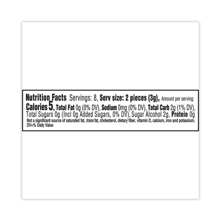 Sugar-Free Gum, White Peppermint,16 Pieces/Pack, 9 Packs/Carton