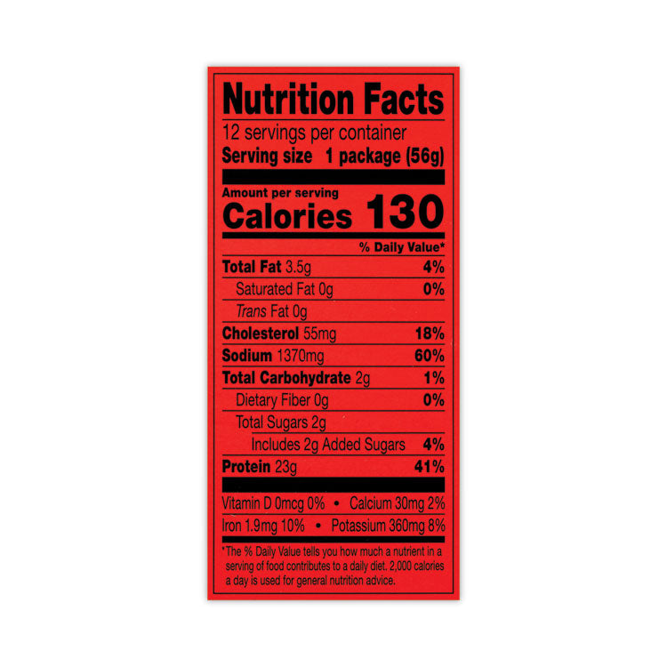 Jumbo Original Beef Steak, 2 oz Pack, 12/Box