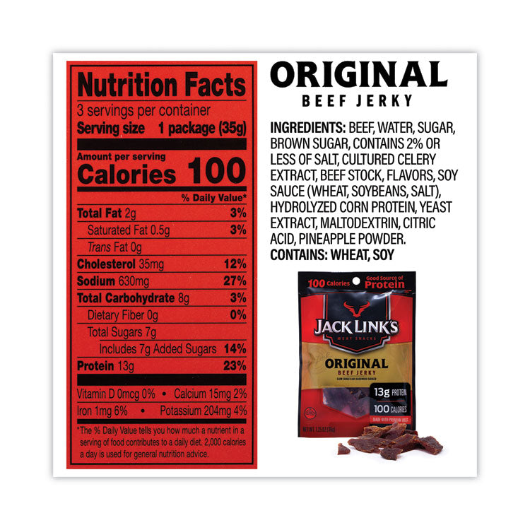 Beef Jerky Variety Pack, 1.5 oz Pack, 9/Carton