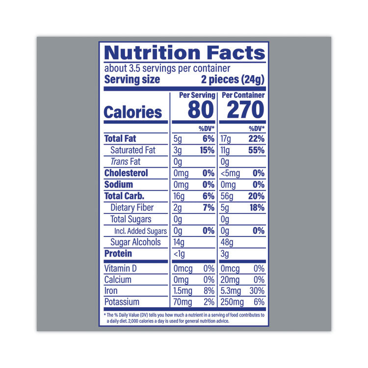 Sugar Free Peppermint Pattie, 3 oz Peg Bags, 12/Carton