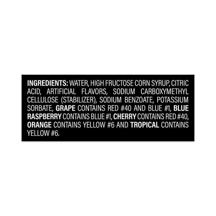 Giant Tropical Freezies Ice Pops, Fruit Punch, Guava, Mango, Pineapple, 5.5 oz Tube, 50/Carton