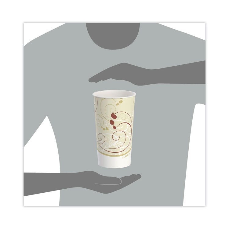 Double Sided Poly Paper Cold Cups, 44 oz, Symphony Design, 40/Pack, 12 Packs/Carton