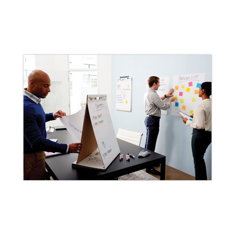 Pad Plus Self-Stick Tabletop Easel Pad with Dry Erase Board, Unruled, (20) White 20 x 23 Sheets