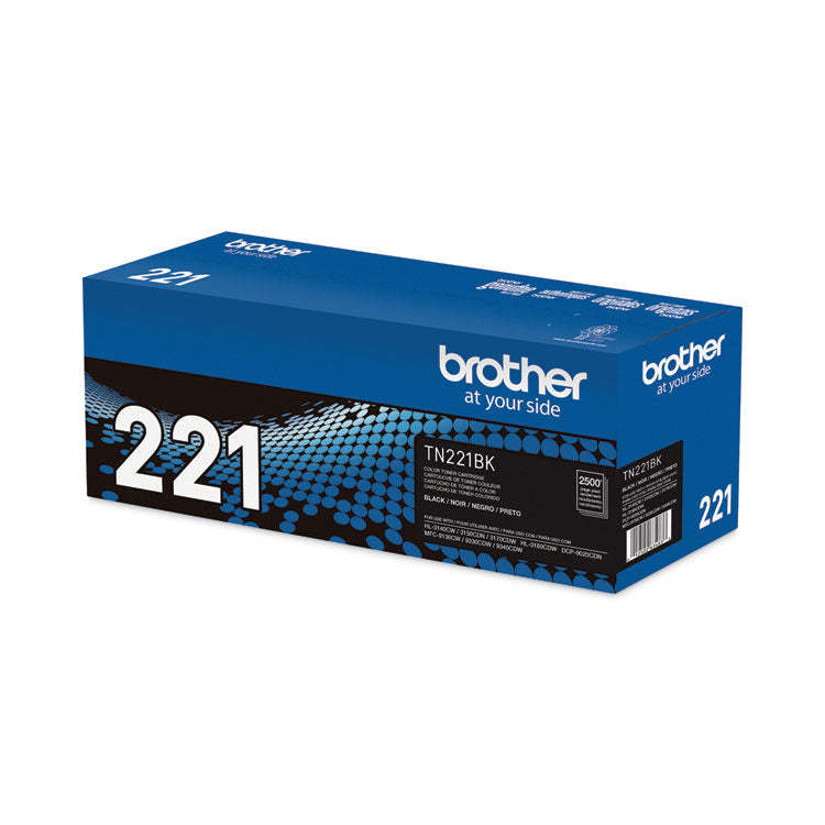 TN221BK Toner, 2,500 Page-Yield, Black