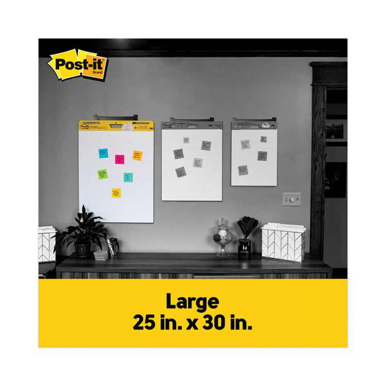 Vertical-Orientation Self-Stick Easel Pads, Unruled, (30) White 25 x 30 Sheets, 6/Carton