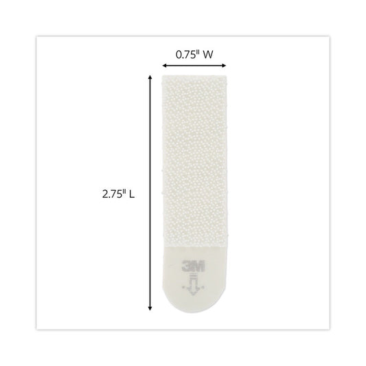 Damage-Free Hanging Picture Hanging Strip Pairs, Holds Up to 2.5 lb, Medium: 0.75" x 2.75", White, 4/Set, 50 Sets/Carton