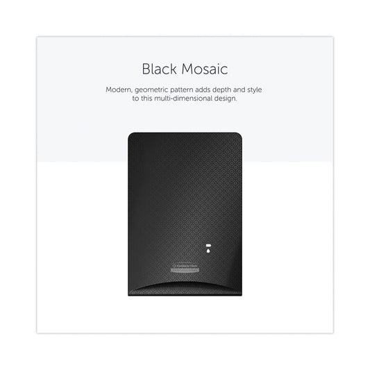 ICON Faceplate for Automatic Soap and Sanitizer Dispenser, 8.25 x 22 x 12.12, Black Mosaic