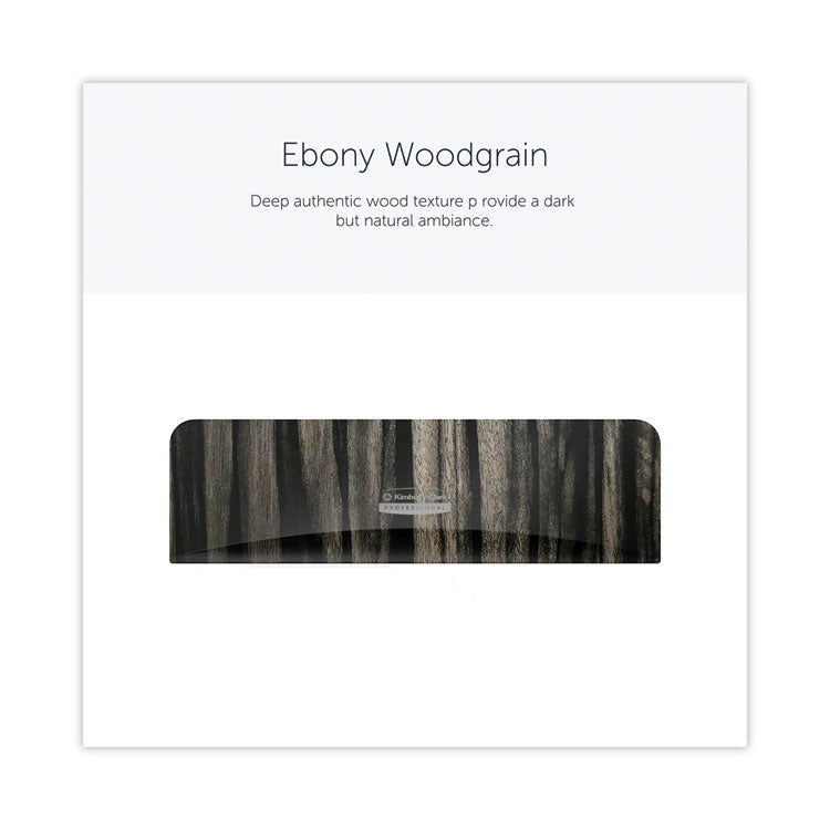 ICON Faceplate for Coreless Standard Roll Toilet Paper Dispenser, 3.56 x 12 x 1.5, Ebony Woodgrain