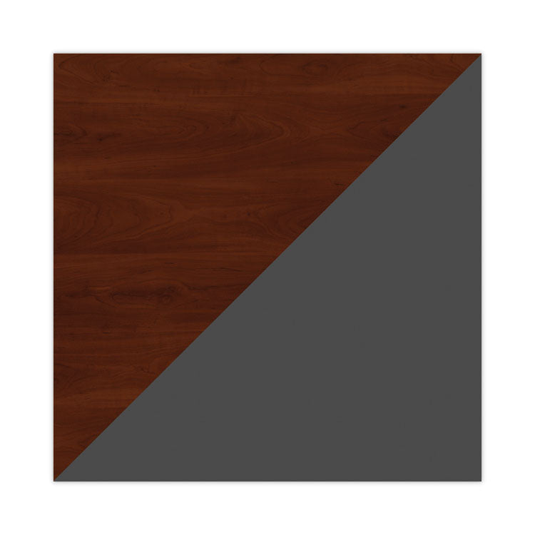 Series C Collection Bow Front Desk, 71.13" x 36.13" x 29.88", Hansen Cherry/Graphite Gray