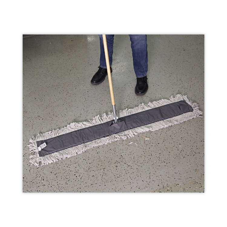 Clip-On Dust Mop Frame, 60 x 5, Zinc Plated, Black