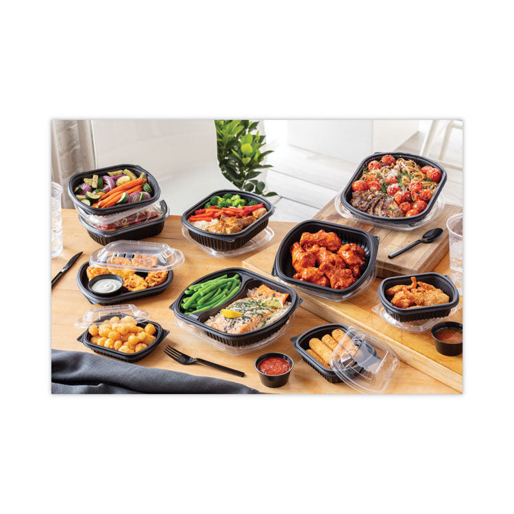 EarthChoice MealMaster Container, 16 oz, 8.12 x 6.5 x 1, Black, Plastic, 252/Carton