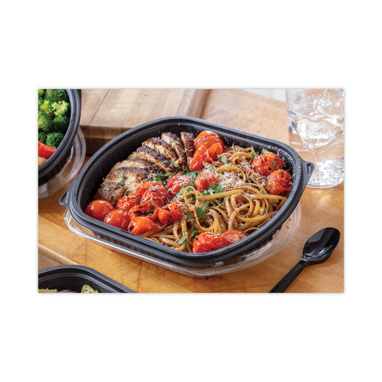 Clearview Micromax Microwavable Container, 36 oz, 9.37 x 8 x 1.5, Black, Plastic, 250/Carton