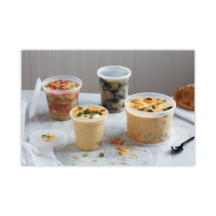 Newspring DELItainer Microwavable Container Lid, 6.5" Diameter x 0.5" h, Translucent, Plastic, 120/Carton