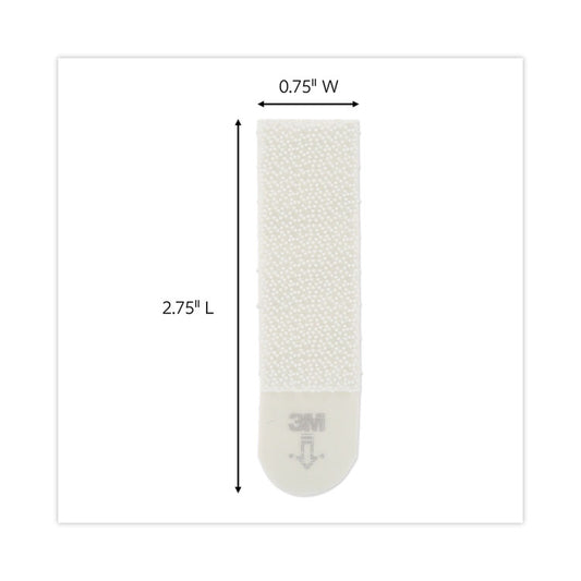 Damage-Free Hanging Picture Hanging Strip Pairs, Holds Up to 2.5 lb, Medium: 0.75" x 2.75", White, 132/Pack
