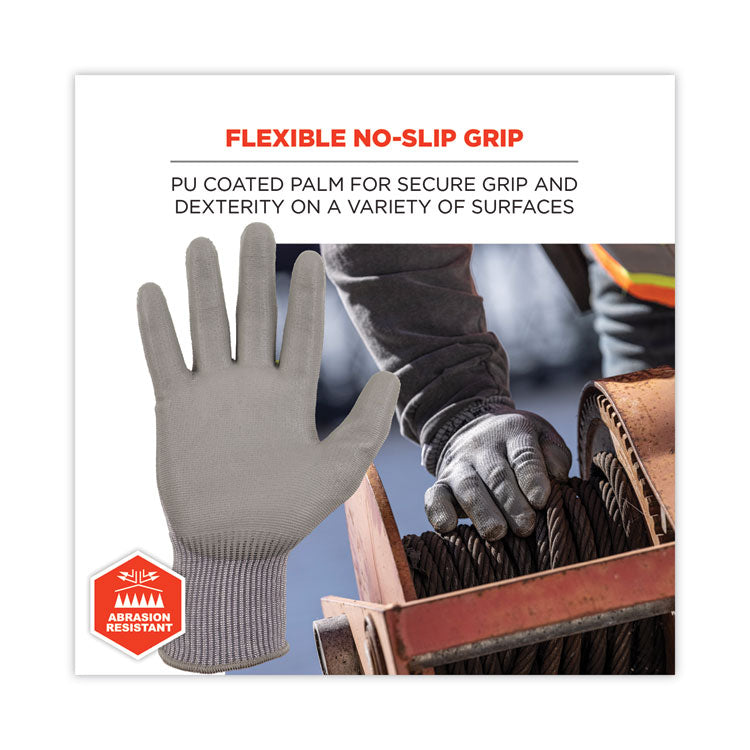 ProFlex 7024 ANSI A2 PU Coated CR Gloves, EN388: 4X42B, 9" Long, Large, Gray, Pair