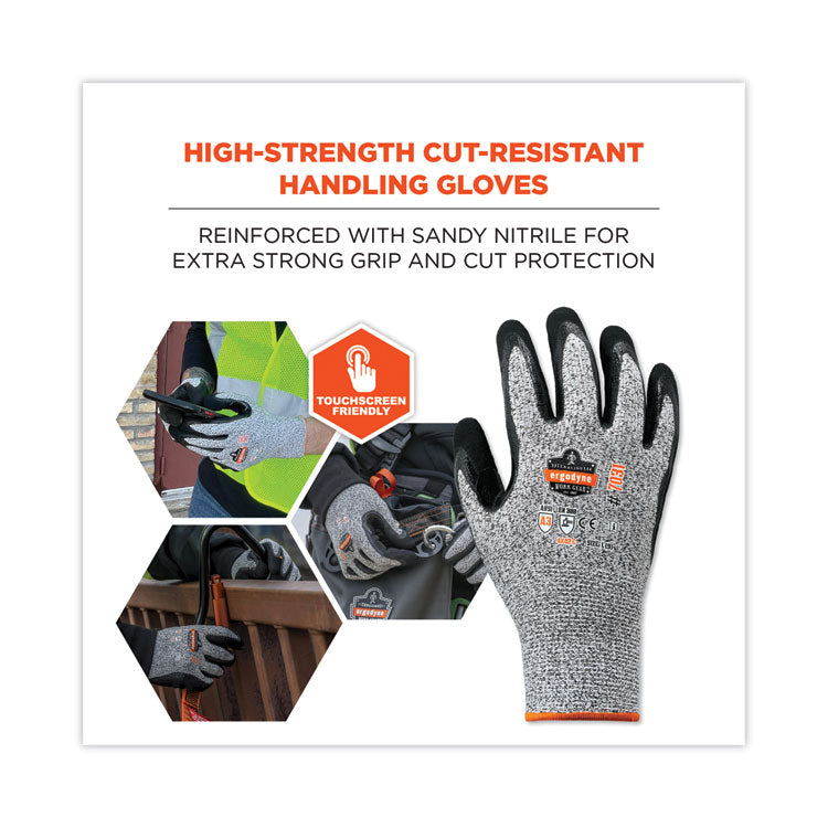 ProFlex 7031 ANSI A3 Nitrile-Coated CR Gloves, EN388: 4X42C, 10" Long, Large, Gray, Pair