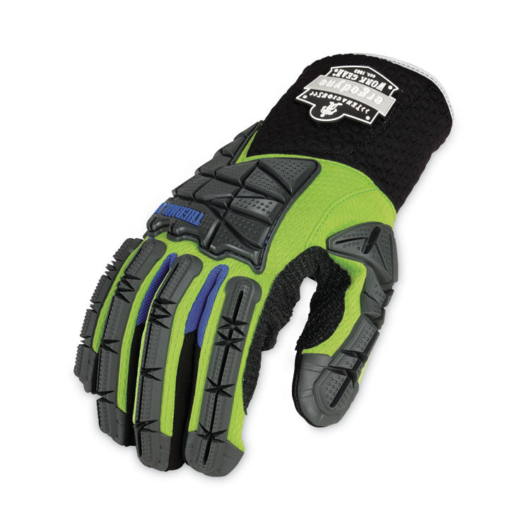 ProFlex 925WP Performance Dorsal Impact-Reducing Thermal Waterproof Gloves, EN388: 3323XP, X-Large, Black/Lime, Pair