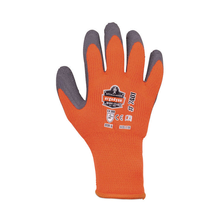 ProFlex 7401-CASE Coated Lightweight Winter Gloves, EN388: 2131X, 9" Long, Large, Orange, Pair