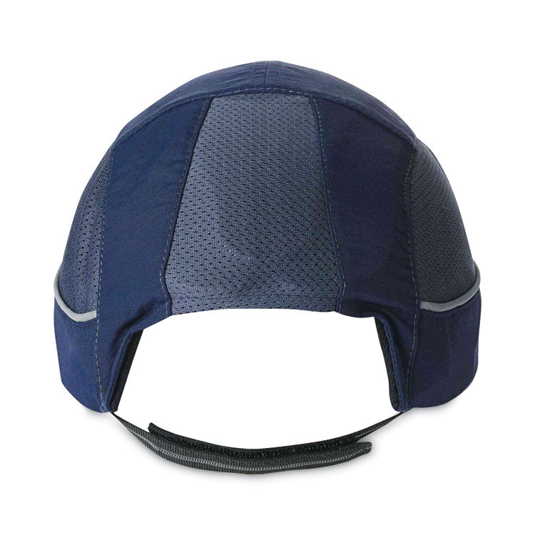 Skullerz 8950XL XL Bump Cap Hat, Long Front Brim, Large to 3X-Large (7.5 and Up), 0.01" Insert, Navy