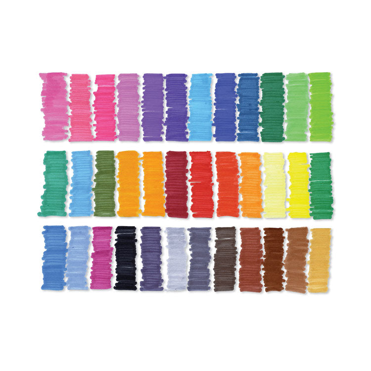 Magic Stix Markers, Fine Bullet Tip, Assorted Colors, 48/Pack