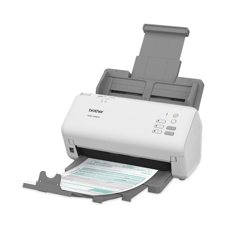 ADS-4300N Professional Desktop Scanner, 600 dpi Optical Resolution, 80-Sheet Auto Document Feeder