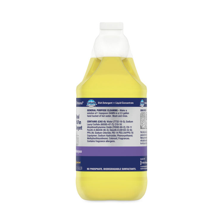 Manual Pot/Pan Dish Detergent, Lemon Scent, 1 gal Bottle, 4/Carton