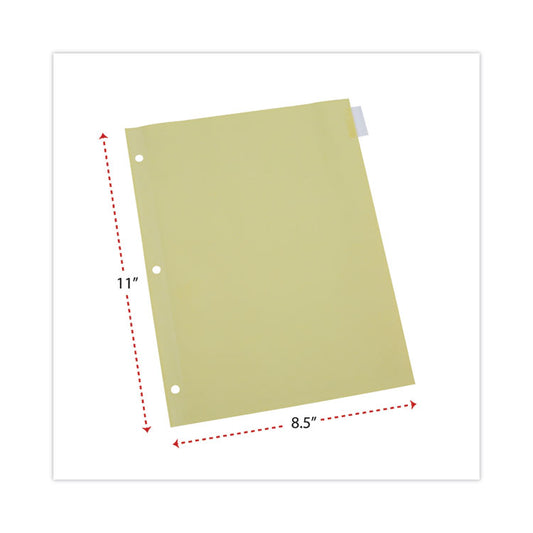 Insertable Tab Index, 8-Tab, 11 x 8.5, Buff, Clear Tabs, 24 Sets