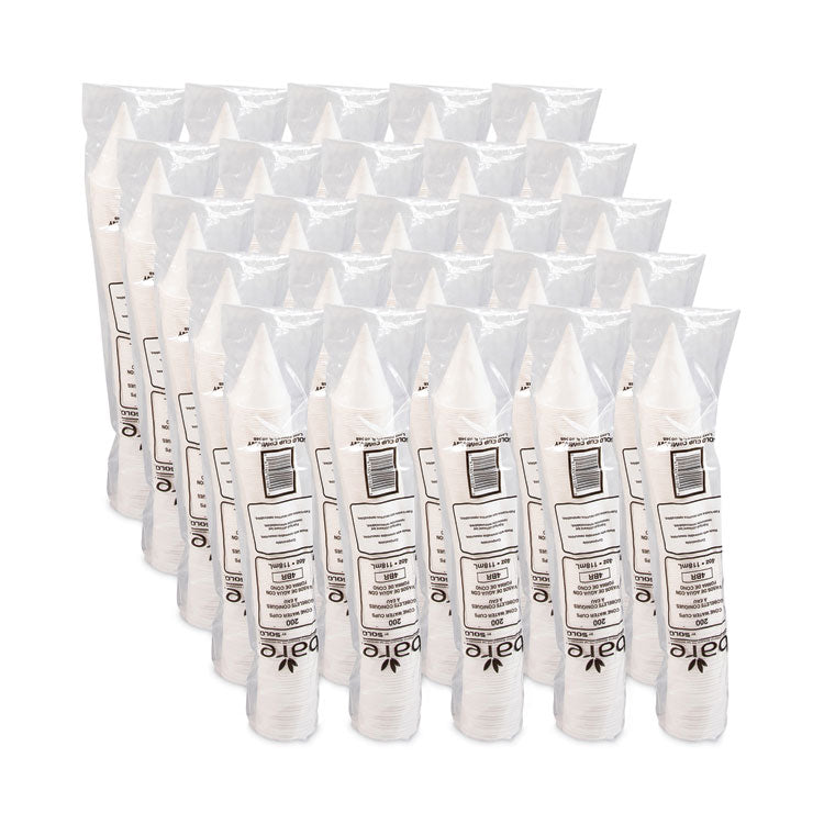 Cone Water Cups, ProPlanet Seal, 4 oz, Paper, White, 200/Pack