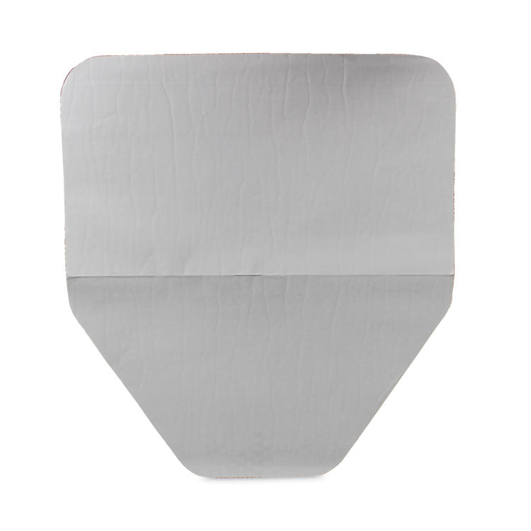 Komodo Urinal Mat, Shield-Shaped, Gray Smooth Surface, 18" x 20", 6/Carton