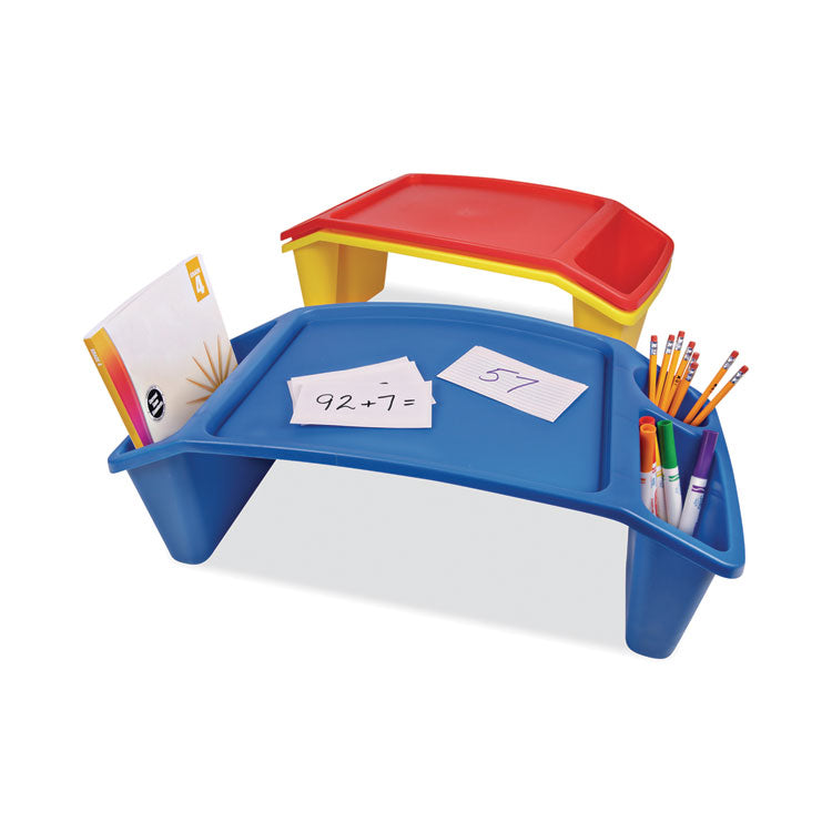 Antimicrobial Lap Desk, Rectangular, 23.35w x 12d x 8.53h, Blue