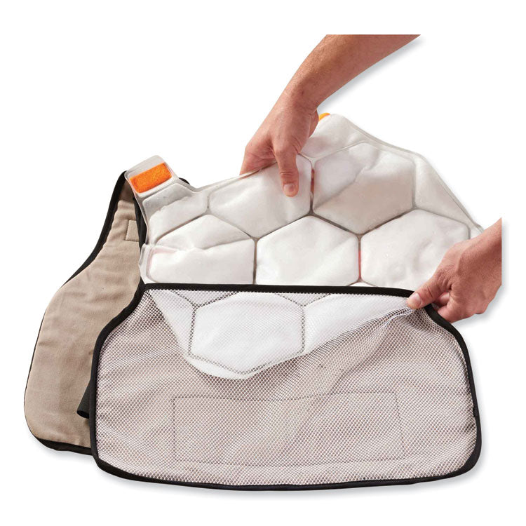 Chill-Its 6220 Phase Change Cooling Vest Charge Packs, Large/X-Large, 18 x 14.75, 2/Pack