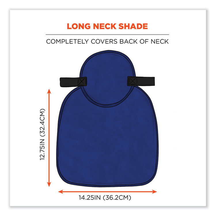 Chill-Its 6717 Cooling Hard Hat Pad and Neck Shade - Polymers, 12.5 x 9.75, Blue