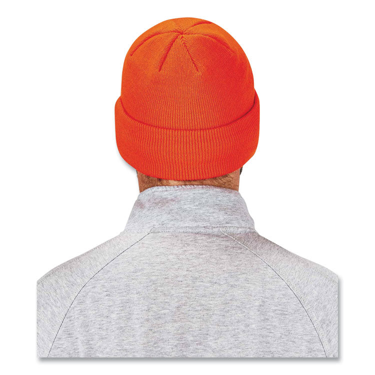 N-Ferno 6806 Cuffed Rib Knit Winter Hat, Acrylic, One Size Fits Most, Orange