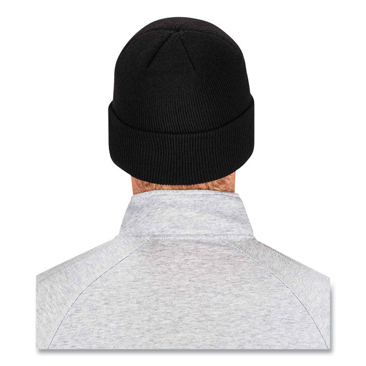 N-Ferno 6806 Cuffed Rib Knit Winter Hat, Acrylic, One Size Fits Most, Black