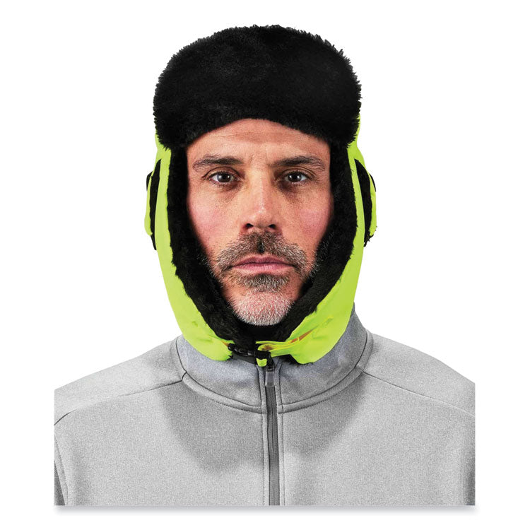 N-Ferno 6802 Classic Trapper Hat, 3M Thinsulate/Nylon, Large/X-Large, Lime